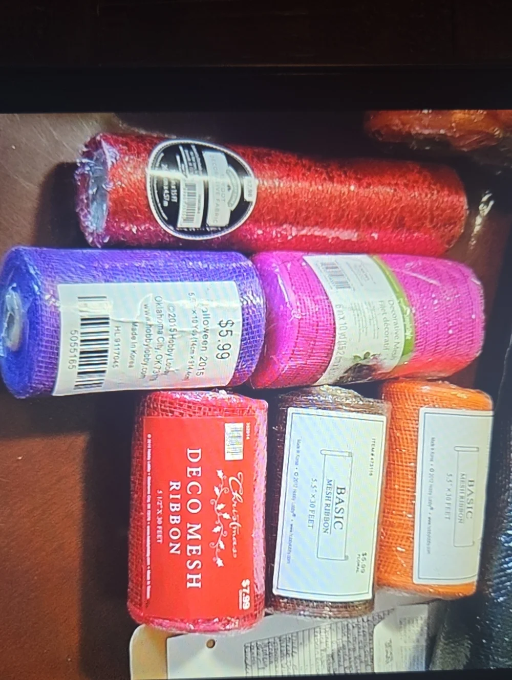 Decorative Mesh Ribbon Rolls Bundle